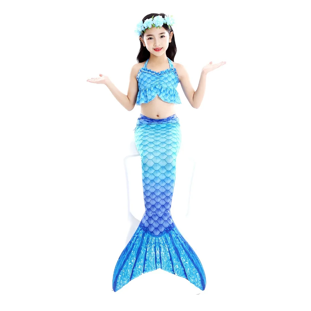 HOT Kids Girls Mermaid Tails with Fin Swimsuit Bikini BathingSuit Dress for Girls With Flipper Monofin For Swimming Costume corpse bride costume