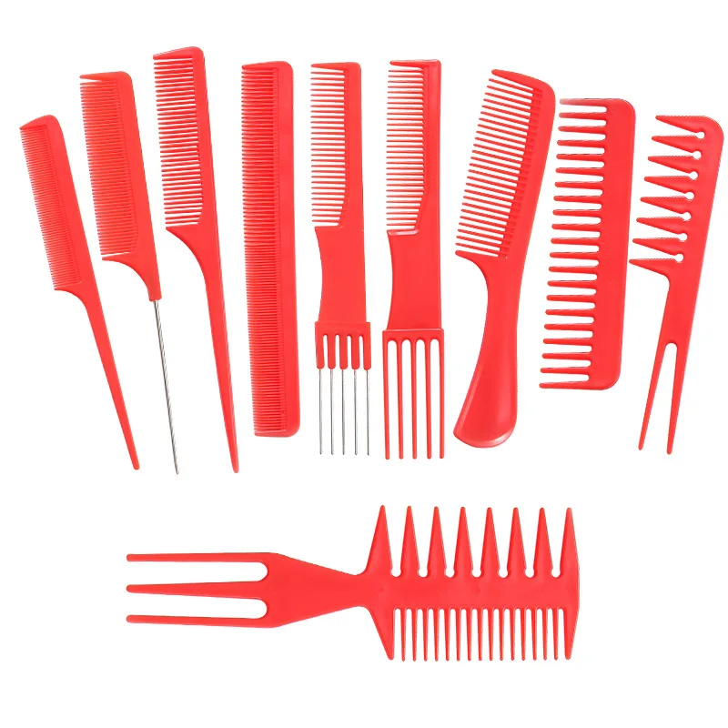 

Manufacturers Direct Selling Ten Sets of Plastic Comb Hair Dressing Salon Only Hairdressing Comb Multi-functional Hair Dressing