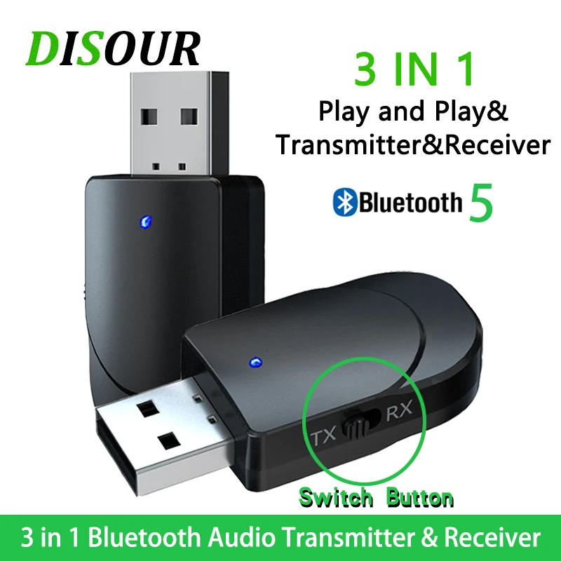 KN330 3 в 1 USB Bluetooth 5,0 аудио приемник передатчик 3,5 AUX Jack RCA стерео беспроводной Bluetooth адаптер для ТВ ПК Автомобильная Музыка