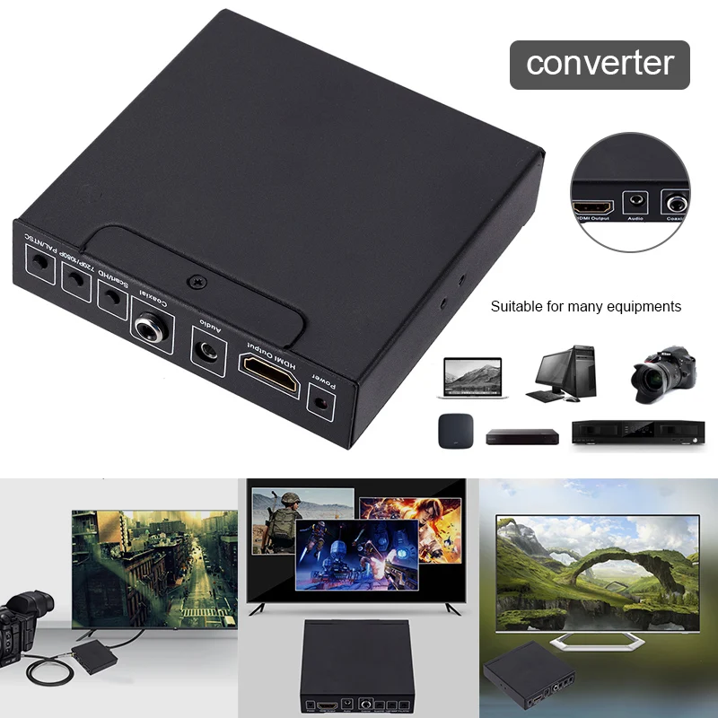 Конвертер HD SCART+ HDMI в HDMI+ цифровой аудио сигнал видео коробка видео конвертер DQ-Drop