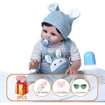 

NPK 47cm Reborn Dolls Baby Silicone Doll Kids Playmate Gift For Girls Babe Soft Full Body Toy Doll Babies Reborn Toys