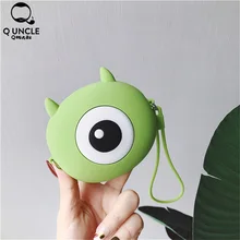 Q UNCLE модный мини-кошелек для девочек, мультяшный кавайный кошелек с большим глазом, красивый Забавный силикагель на молнии, детская мягкая сумка, женские сумки через плечо