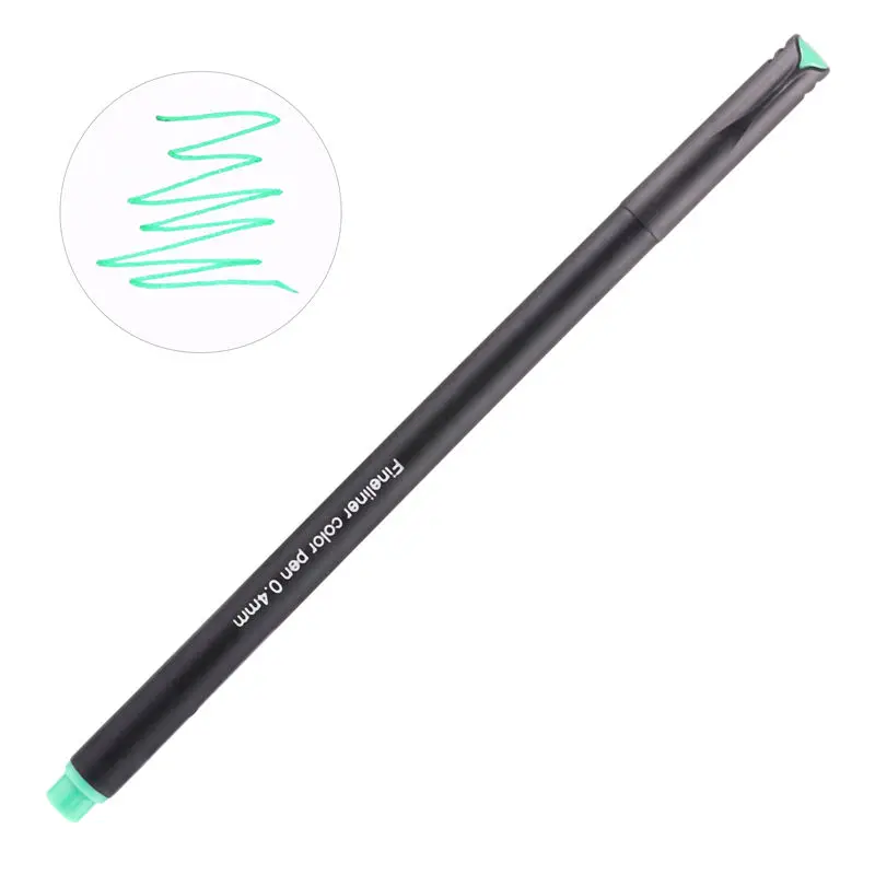 24 цвета, 0,4 мм, нейтральный маркер, авторучка для школы, офиса, набор ручек, Kawaii, чернильные ручки, товары для рукоделия, милые 04031 - Цвет: light green