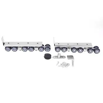 

2pcs 12 Wheels Sliding Door Rollers Hanging Wheels Silent Rail Wheel Load 75kg