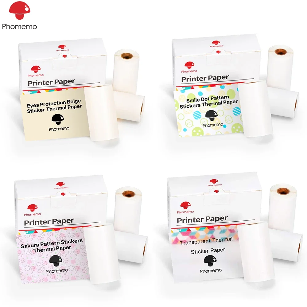 phomemo self adhesive thermal paper printable sticker label papers for phomemo m02 m02s m02pro printer for iphone photo paper photo paper aliexpress