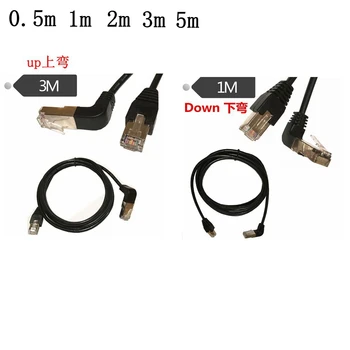 

0.5m 1m 2m 3m 5m Elbow Up & Down Angled Cat5e 8P8C STP Cat5 RJ45 Lan Ethernet Network Patch Cord to Straight Cable Angle RJ 45