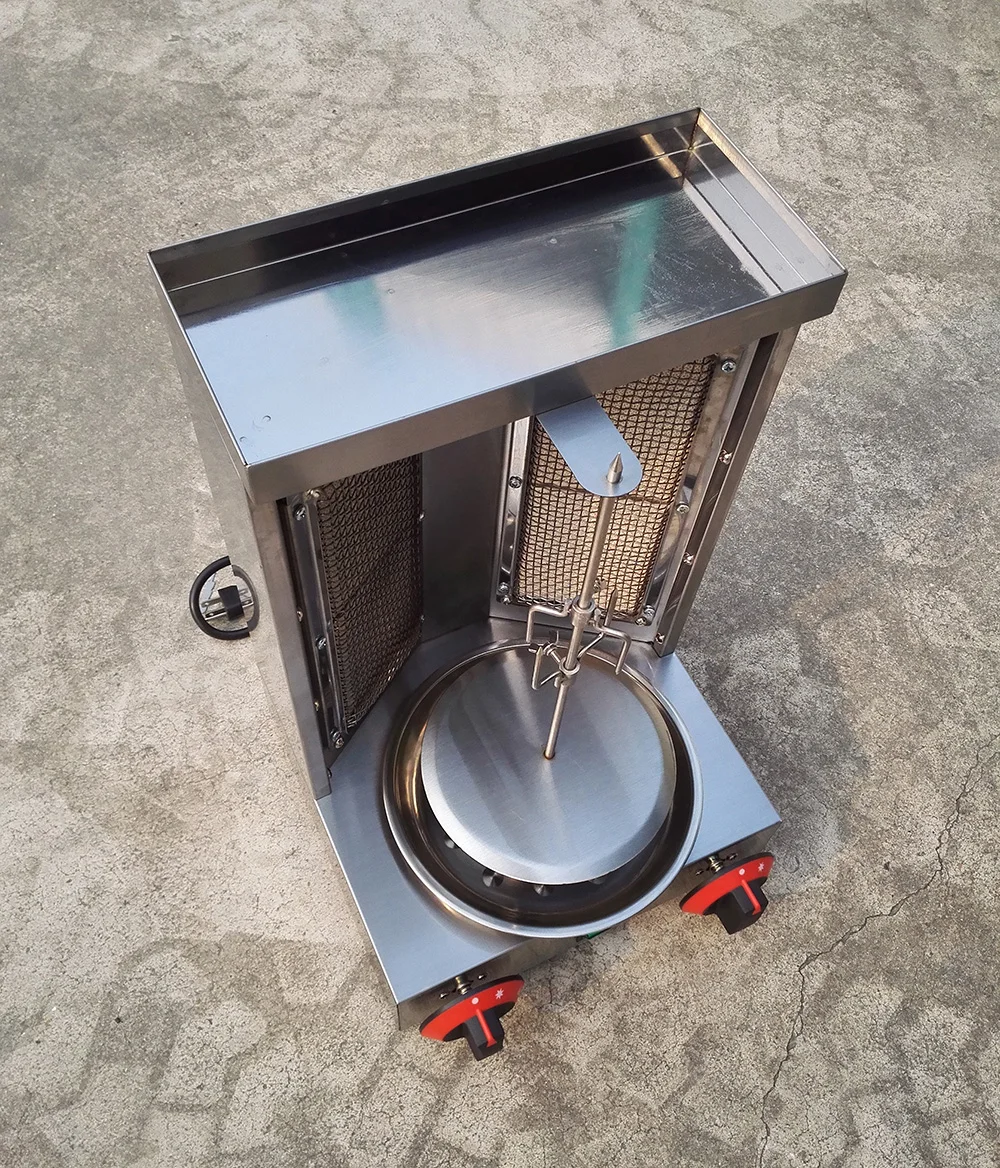 110v 220v Gas Kebab Shawarma Electric Heating BBQ Lamb Griddle Vertical Meat Roaster Baking Oven Machine 4