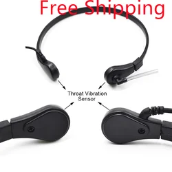 2.5mm Throat Microphone Mic Earpiece With Finger PTT for Motorola CB Radio TLKR T80 T60 T5 T7 T5410 T5428 FR50 XTR446