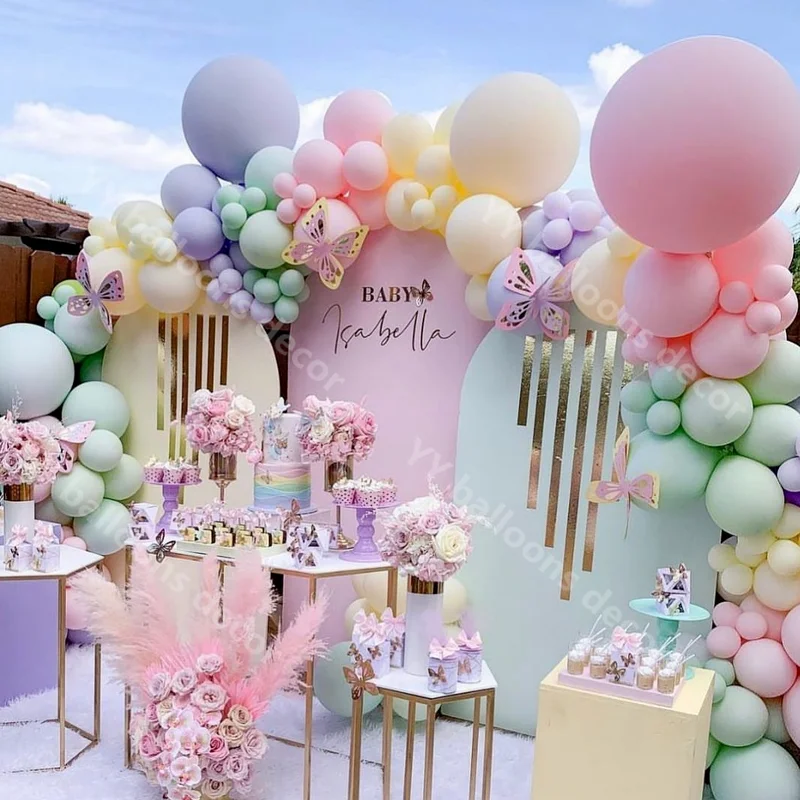 マカロン 色とりどりのパステルカラーの風船,164個,結婚式の装飾,誕生日パーティーの装飾|Ballons  Accessories| -  AliExpress