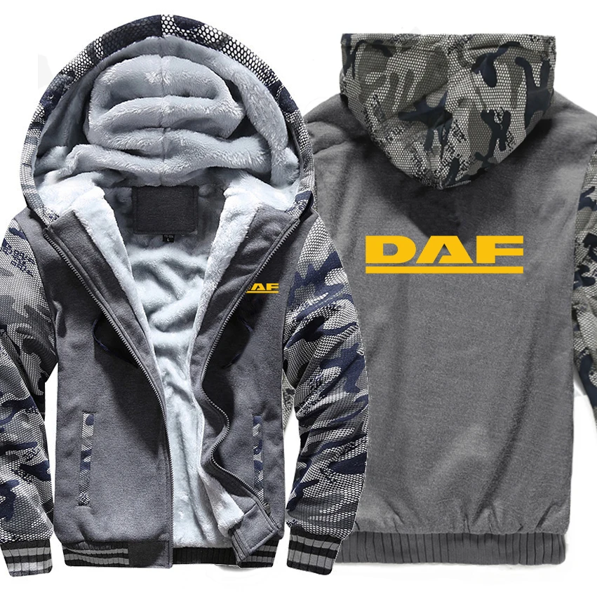 DAF Trucks толстовки зимняя камуфляжная куртка с рукавом мужские флисовые толстовки DAF