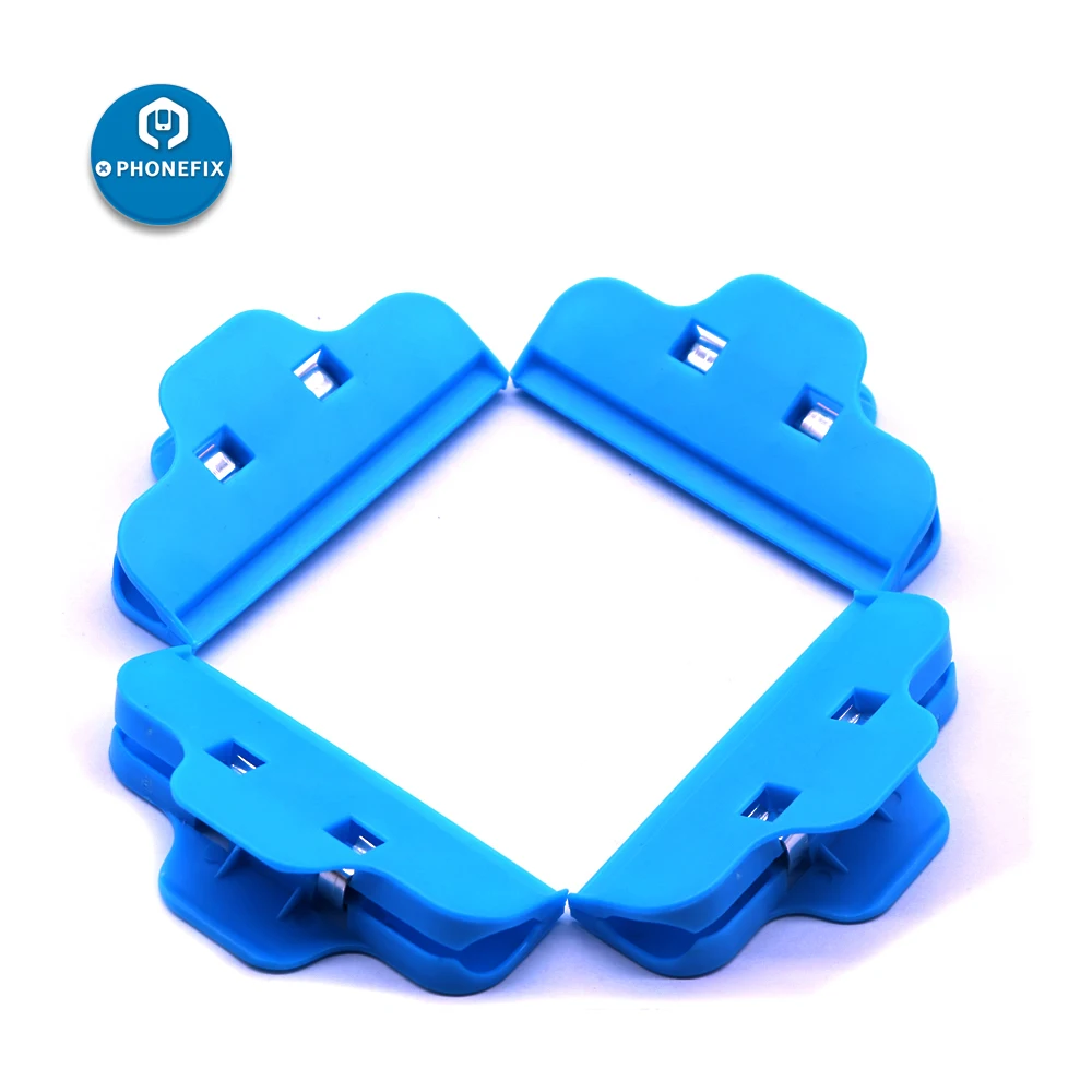 PHONEFIX 4 шт. пластиковый зажим крепежный Зажим инструменты для ремонта мобильного телефона для iPhone samsung планшета Инструменты для ремонта ЖК-экрана - Цвет: Blue