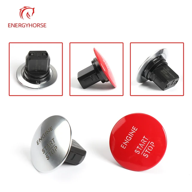 Interruptor de encendido de motor sin llave para mercedes-benz, botón de arranque y parada, Plata 2215450714, W164, W205, W221, W176, W166 - Imagen 3