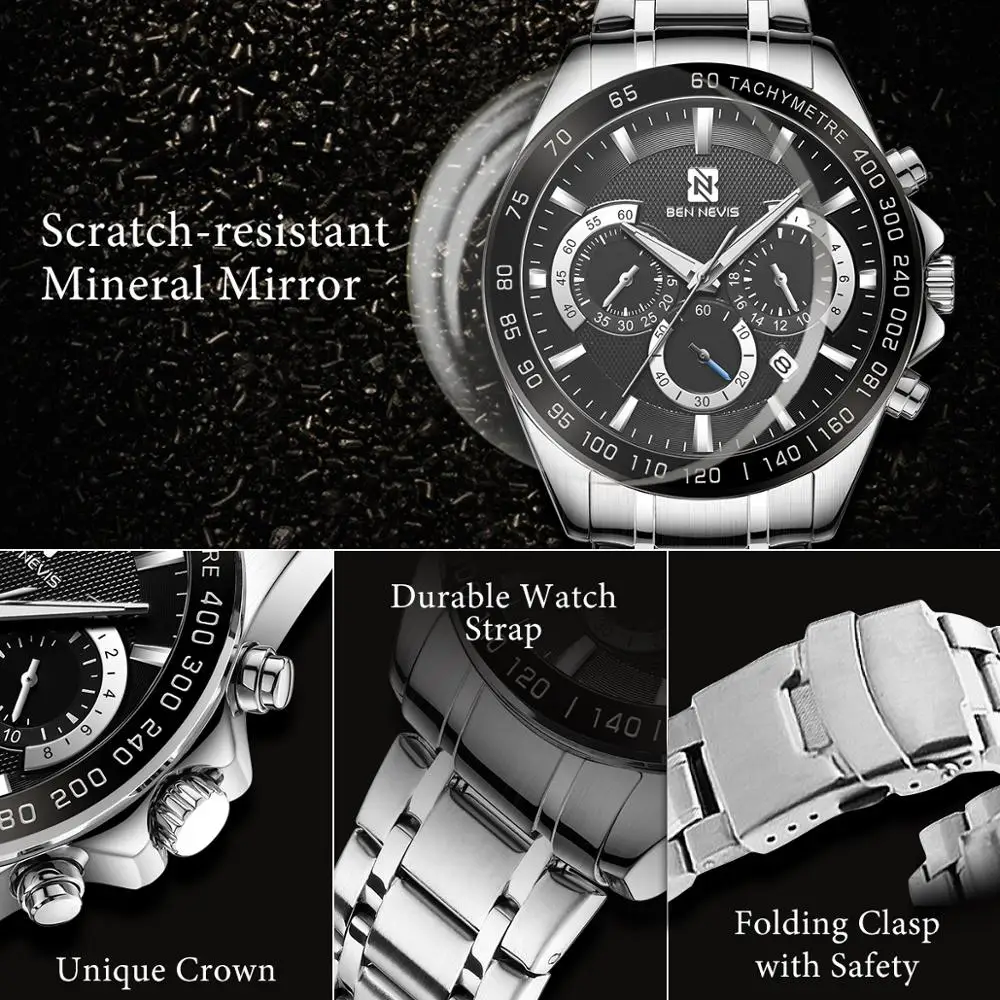 Ben Nevis Montre Militaire A Quartz Pour Hommes Chronographe Marque De Luxe Business Cadeaux A5 Nouvelle Collection Aliexpress