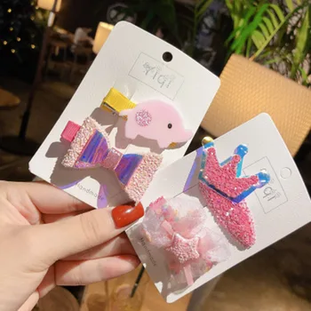 

Korean Version Of The Cute Children's Hairpin Crocodile Stars Small Elephant Animal Clip Girl Princess Hairclips Hairpin