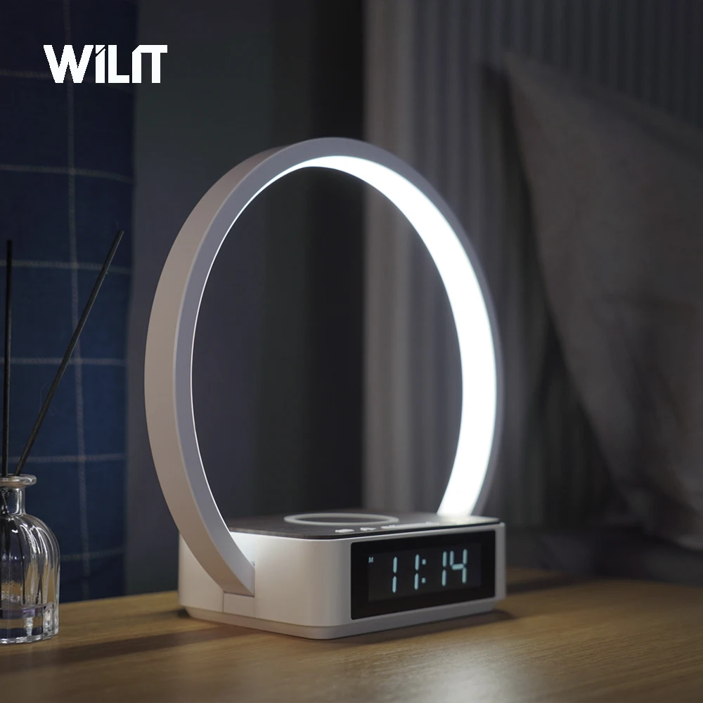 WILIT Wake-up лампа с Беспроводной Зарядное устройство 3-уровневый Яркость сенсорной