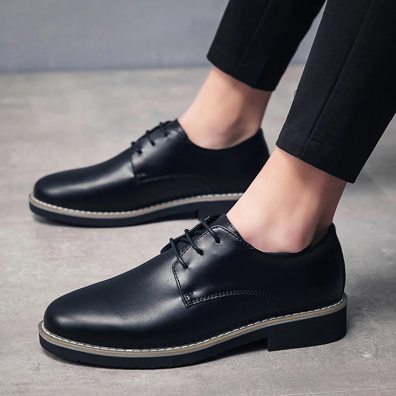 Flat leather shoes mens Clearance