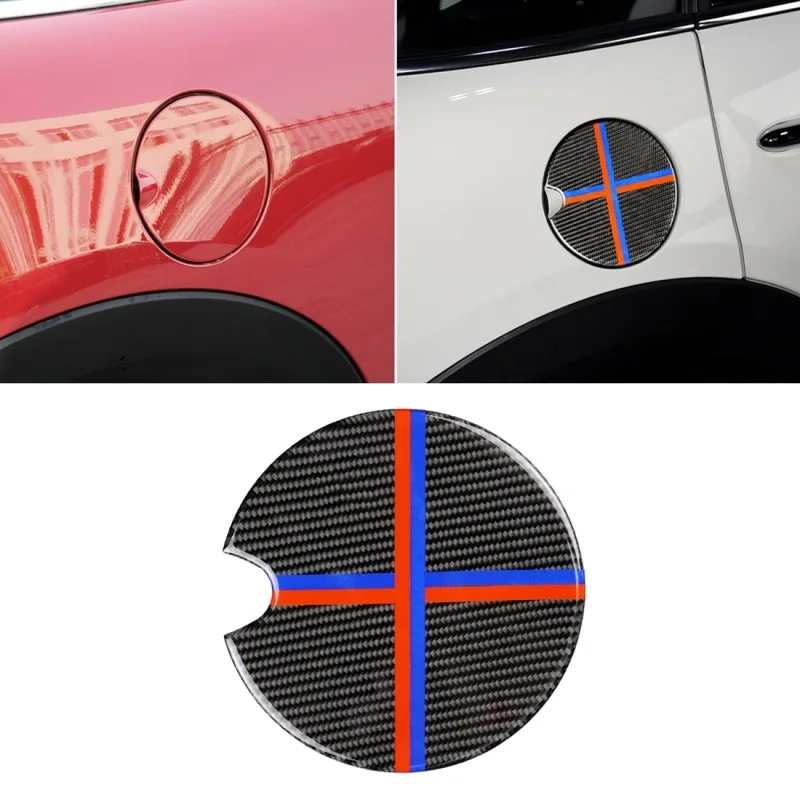 

Red Blue Color Car Fuel Tank Cover Carbon Fiber Decorative Sticker for BMW Mini Cooper R50 / R52 / R55 / R56 / R57 / R58 / R59 /