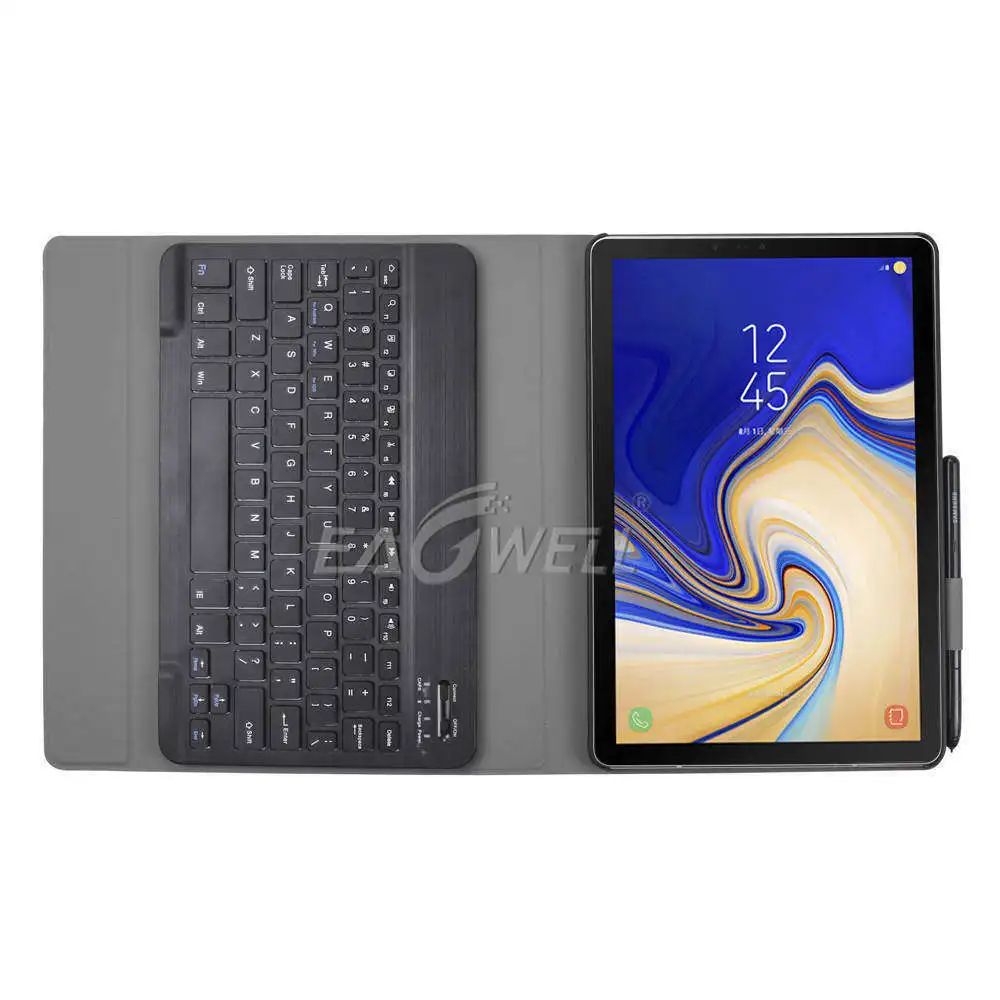 Беспроводной bluetooth-клавиатура для планшета чехол для Samsung Galaxy Tab S4 10,5 дюймов SM-T830 SM-T835 чехол из искусственной кожи с откидной подставкой