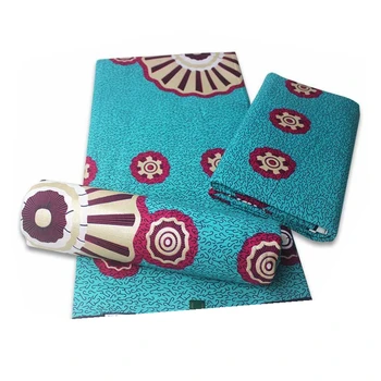 

African Wax Fabric Wrap Golden Wax Ankara Batik Nigerian Cotton Material Wrapper Golden Silver New High Quality For Dress 6yards