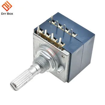 

50K 100K Rotary Potentiometer ALPS Stereo Speaker Amplifier Volume Potentiometer Dual 8 Feet Potentiometer