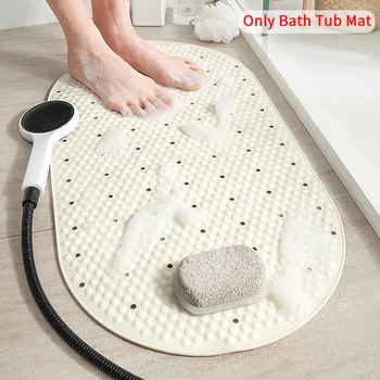 

Suction Cup Drain Holes Modern Shower Hotel Home Massage Kitchen Non Slip Washable Waterproof PVC Bath Tub Mat For Bathroom