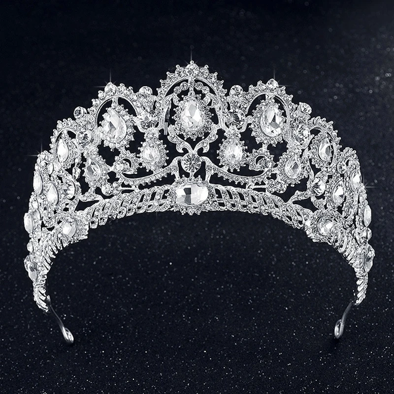 Deartiara серебряные кристаллические коронки диадема невесты Мода королева для свадьбы корона головные уборы, свадебные прически ювелирные изделия аксессуары
