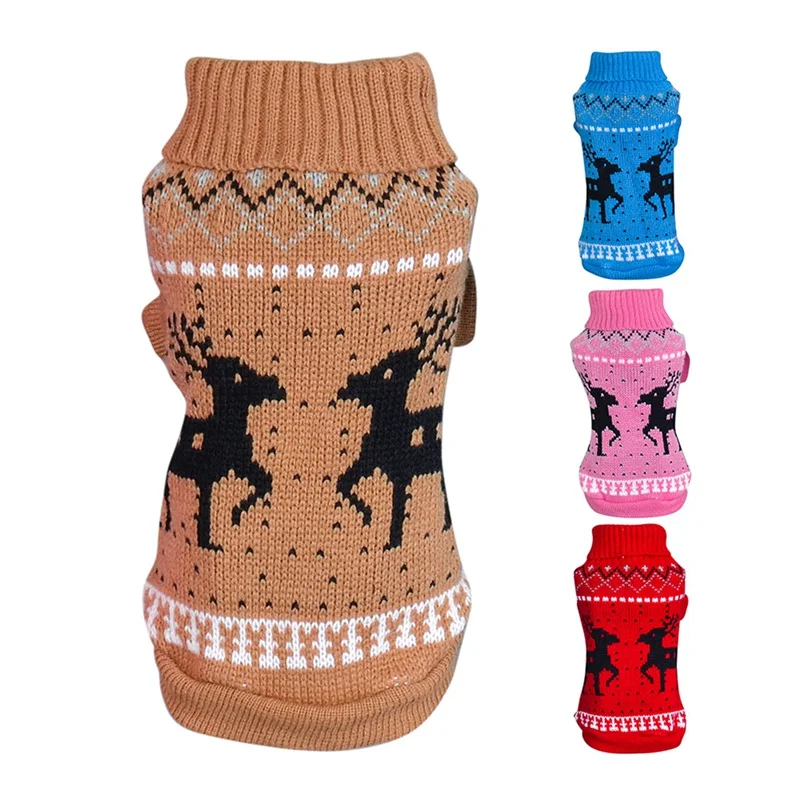 

Christmas Elk Dog Clothes Autumn Winter Warm Dogs Cat Clothing For Pet Dog Coat Sweater Dogs Jacket Chihuahua T-Shirt Pet Vest