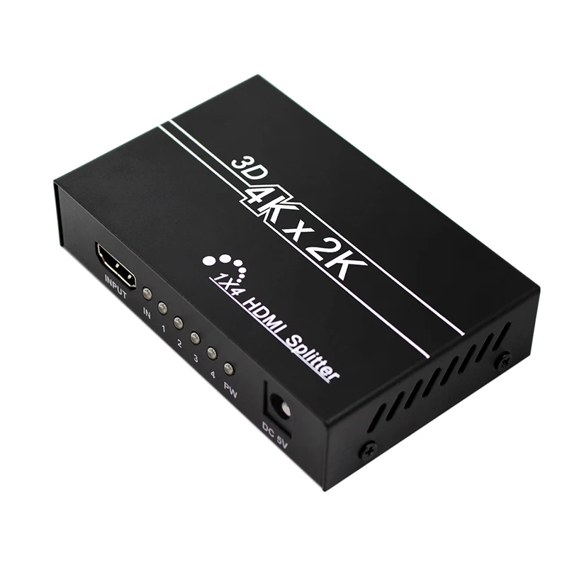 4K 3D Hdmi Splitter Amplificatore 1 in 4 Out Interruttore per Audio Hdtv Full Hd 1080P 1X4