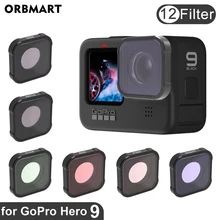 Orbmart gopro hero 9 filtro cpl uv nd 8 16 32 filtros de lente vermelha para gopro hero 9 preto hero9 gopro9 ir pro câmera acessórios
