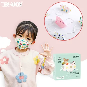 

5pcs/10pcs Kids Non-woven Colorful Graphic Masks Disposable Baby Mask Child Anti Exhaust Dust 1-12 Years 4-Layer Protector