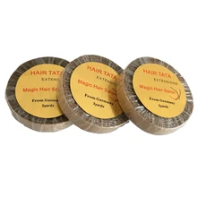 20 рулонов, 3 ярда, Двухсторонняя клейкая лента для наращивания волос TATA, поддерживающая лента для наращивания волос на ленте
