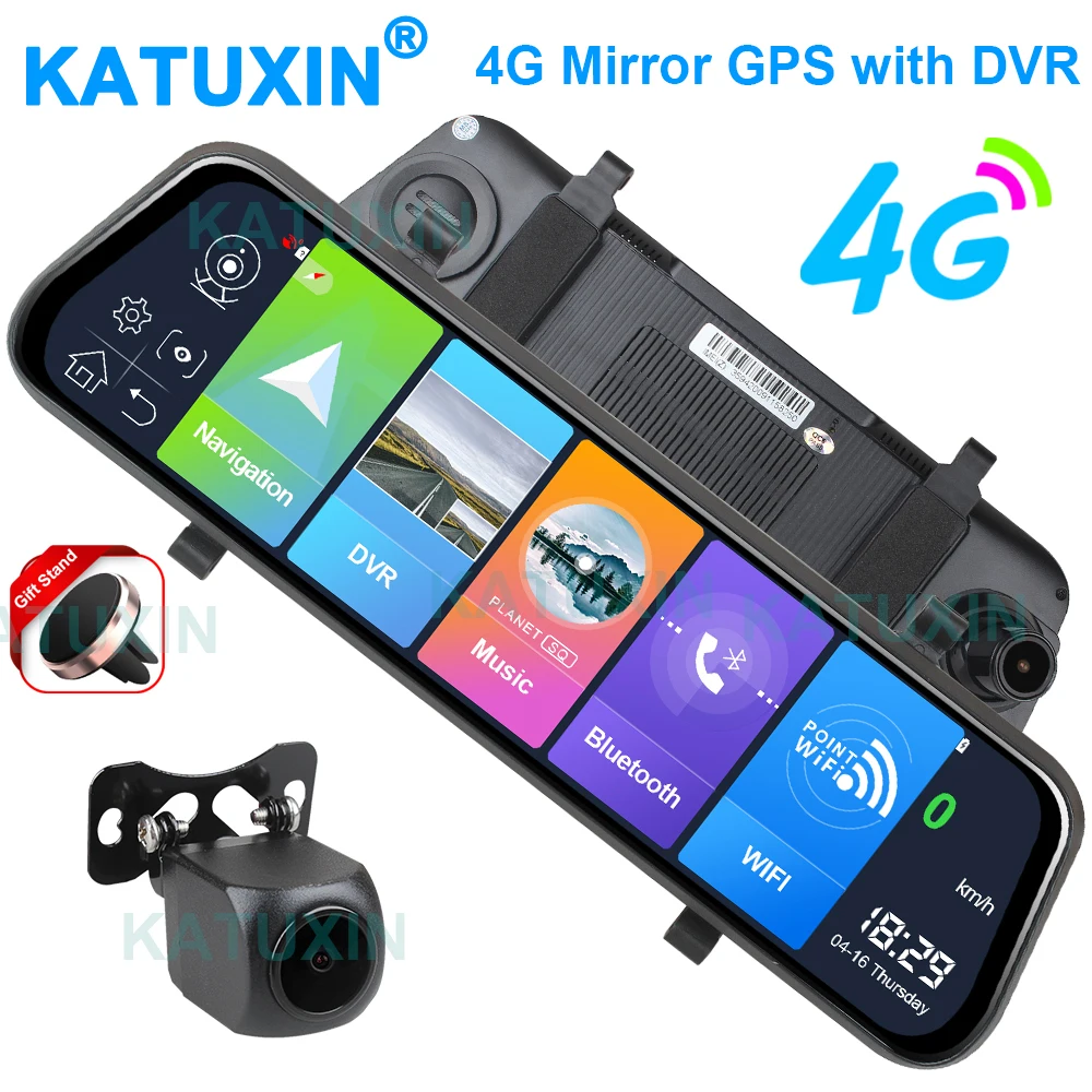 KATUXIN 10 &quotсенсорный экран 4G ADAS Android 8 1 Dash Cam GPS навигации WI FI Bluetooth потоковый медиа