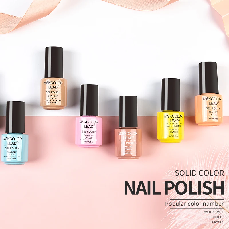 Msk Color Lead Nail Gel Polish 7ml High Quality Cheaper Price Glass Bottle Bright Glitter Varnish | Красота и здоровье