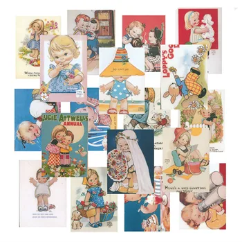

18Pcs/Pack Vintage European Baby Children Sticker DIY Craft Scrapbooking Album Junk Journal Planner Decorative Stickers