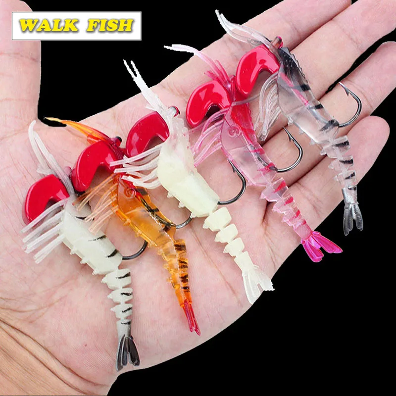 WALK FISH 1 шт. новые мягкие рыболовные приманки для креветок искусственные 13 г