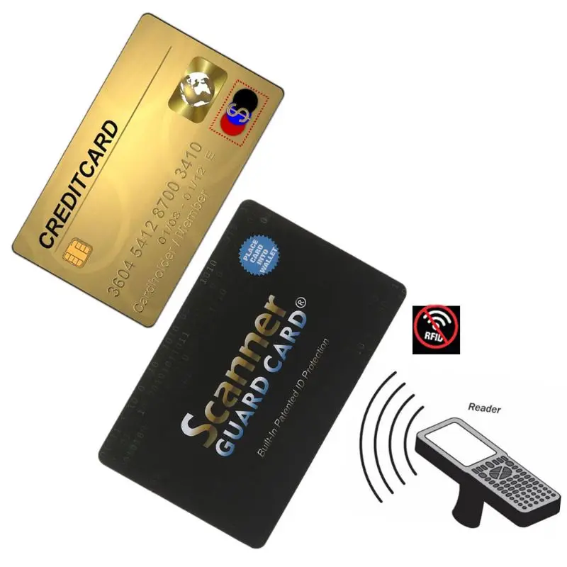Portable Credit Card Protector RFID Blocking NFC Signals Shield Secure For Passport Case Purse credit card protector