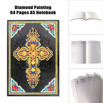 

2020 Round Diamond Painting Notebook DIY Special Shaped Diamond Painting Embroidery Creative Diary Book Notepad Kids Craft Gift