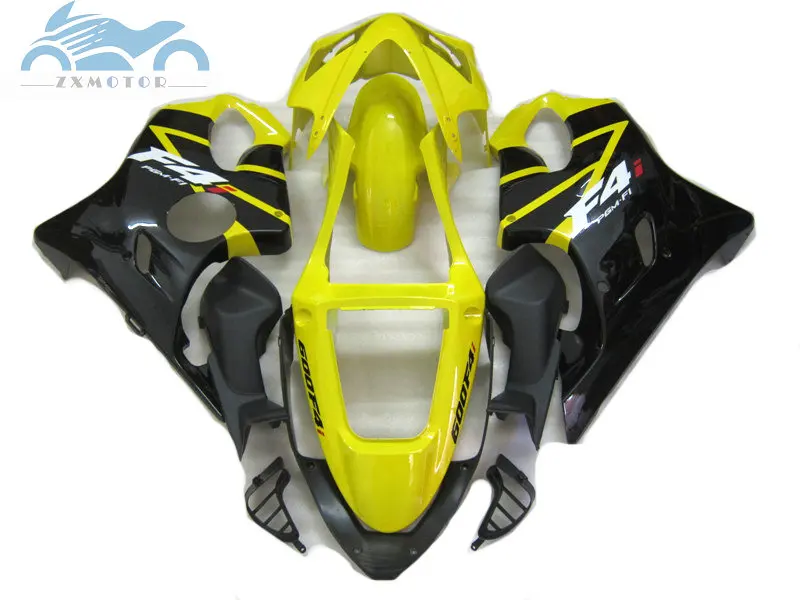 Высококачественный обтекатель OEM комплект Подходит для Honda CBR 600 F4i 2001 2002 2003 год cbr600f4i 01 02 03 желтый черный ABS обтекатель комплекты LD02