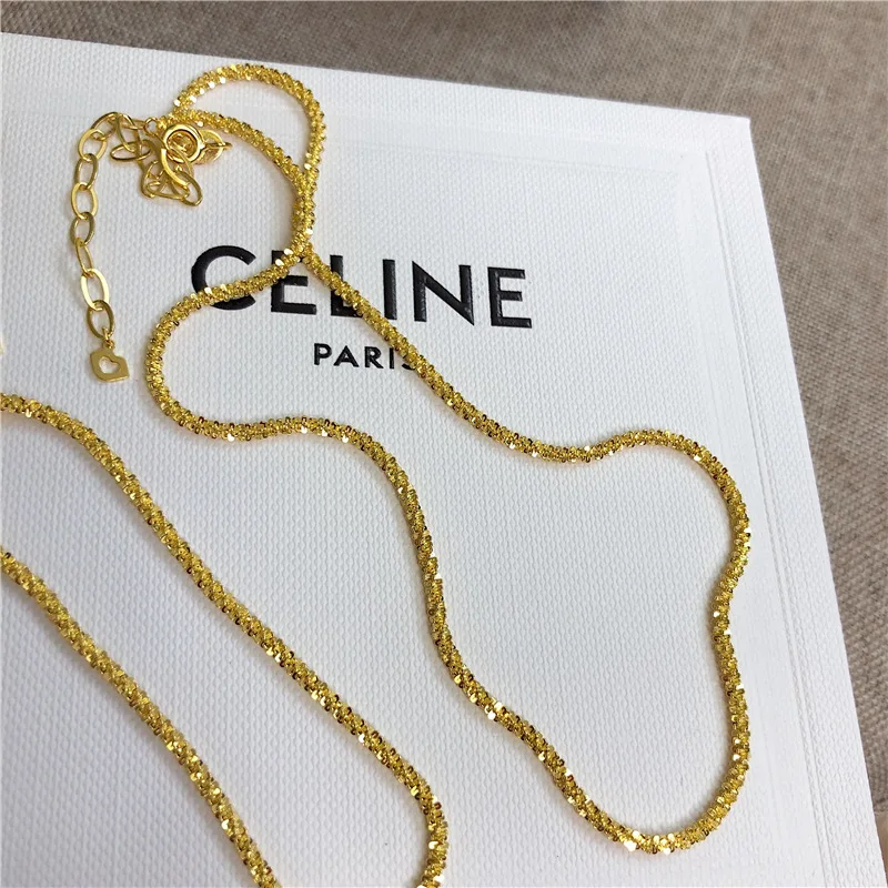 

2020 Winter Minimalist Shiny Gypsophila Bracelet and Necklaces Laides Girls Must Buy Stainless Steel Gold Plated Chain For women