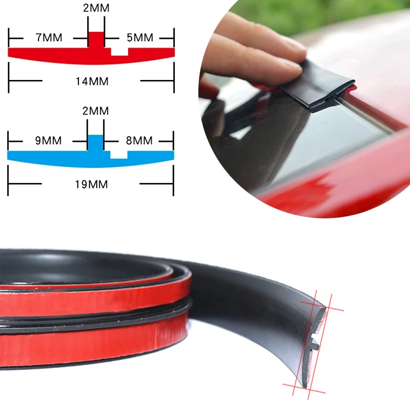 14 мм/19 мм* 2 м DIY Наклейка на переднее и заднее лобовое стекло автомобиля герметик резиновый стикер s люк треугольные оконные уплотненные полосы