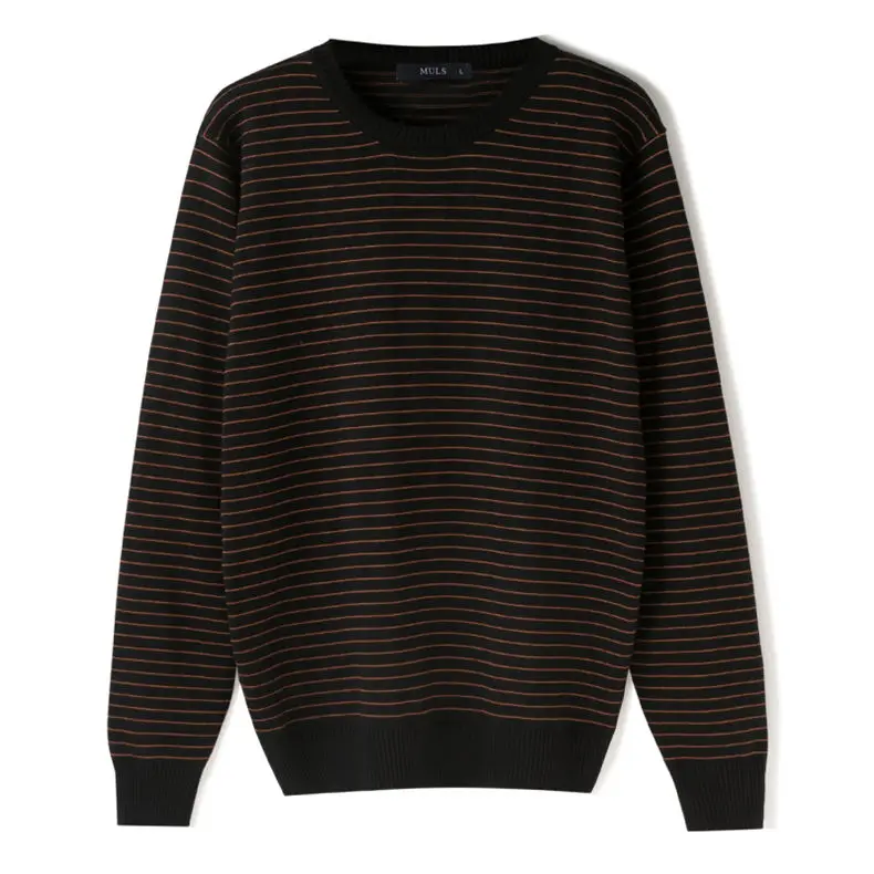 MuLS Brand Sweaters Men Pullovers Male 2019 Autumn New Round Neck Striped Sweater Jumpers Winter Spring O-Neck Cotton Knitwear 03