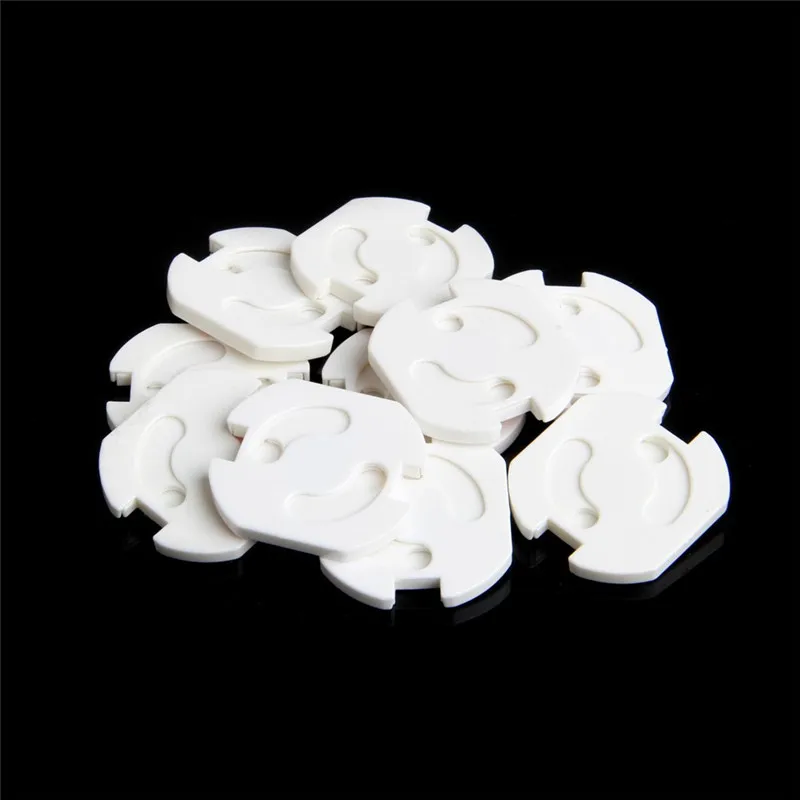 10pcs EU Power Socket Electrical Outlet  Anti Electric Shock   Rotate Plugs Protector Baby Kids Child Safety Guard Protection