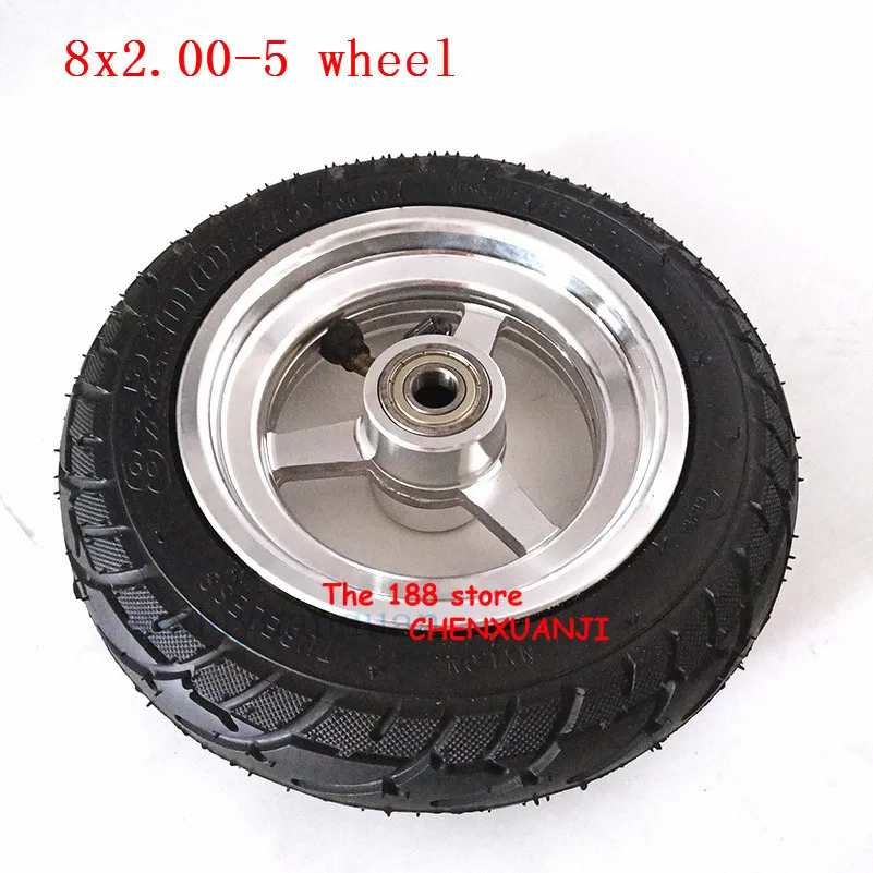 

Modified Rear inflatable wheel for Modified KUGOO S1 S2 S3 electric scooter Rear hub and tires 8x2.00-5 tire tubeless wheel