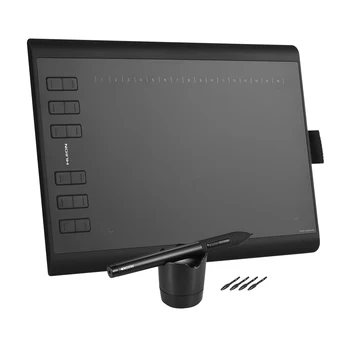 

HUION 1060PLUS Portable Drawing Graphics Tablet Pad 10" * 6.25" Active Area with 8G Memory Card Rechargeable Digital Pen