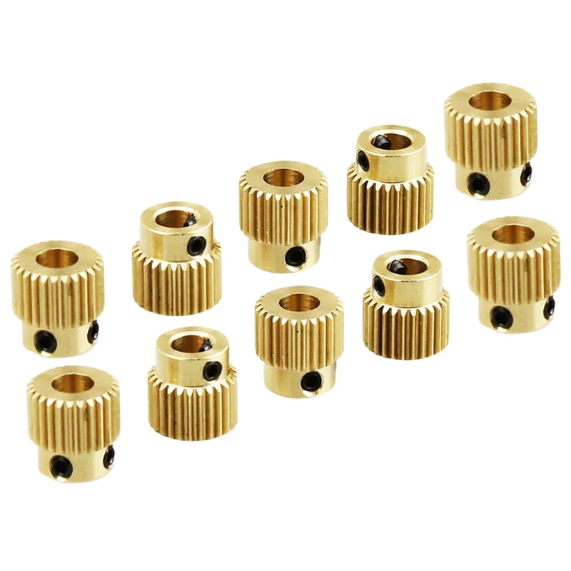 

10 Pcs for Makerbot Or 1.75mm Consumable 26 Tooth Brass Extruder Feed Gear