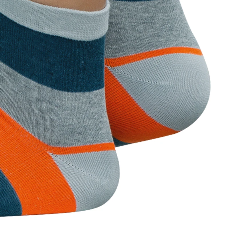4 пар/лот, осенне-зимние хлопковые мужские носки, модные спортивные носки с пятью пальцами, полосатые Дышащие длинные носки, размер 39-44