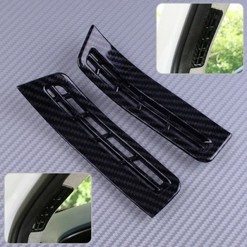 

DWCX 2pcs Black Carbon Fiber Texture A Pillar Air Vent Outlet Cover Moulding Trim Plastic fit for Hyundai Santa Fe 2019