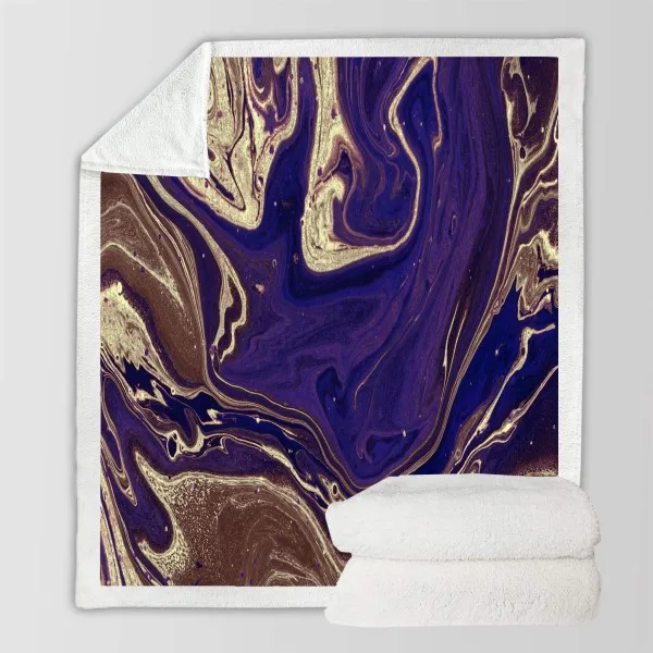 color-5 Мягкое уютное Флисовое одеяло для кроватей, дивана, автомобиля, 3D, натуральный мрамор, принт, плюшевые покрывала, зимняя простыня - Цвет: color-5