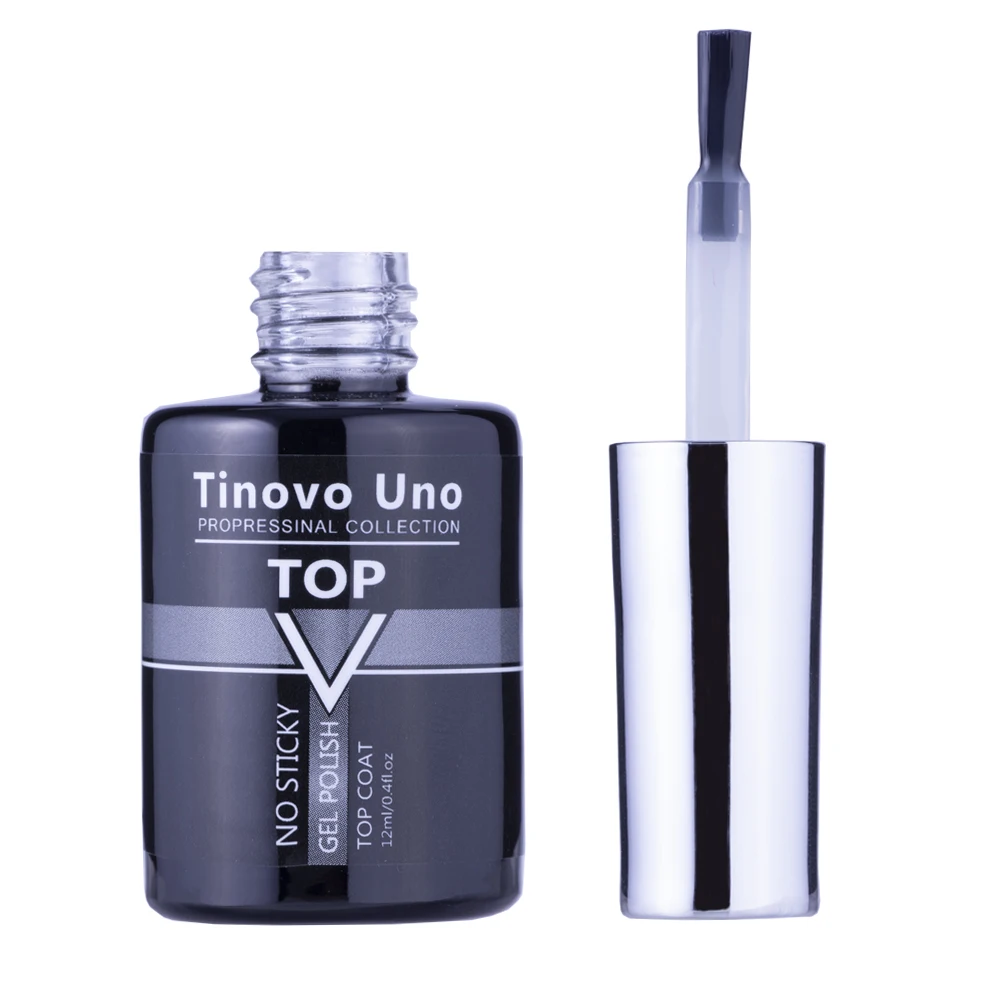 Tinovo Uno Top Coat No Sticky UV Gel Nail Polish 12ml Diamond Shine Topcoat No Wipe Semi Permanent Manicure Gellak for Nail Art 3