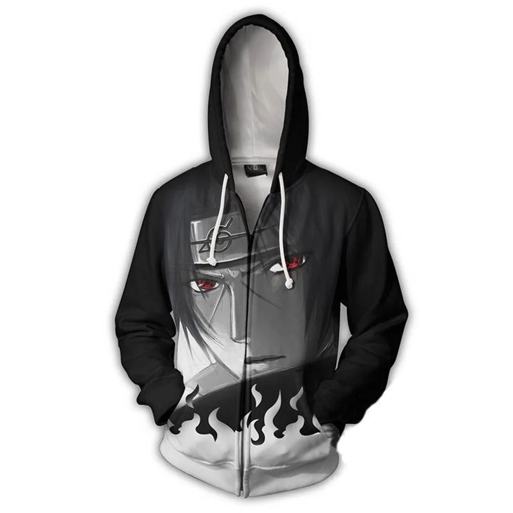 7 Аниме Наруто; толстовки для косплея с 3D принтом; Akatsuki Uchiha Sasuke; худи в стиле хип-хоп; повседневное пальто; толстовки; повседневная куртка с капюшоном - Цвет: 7